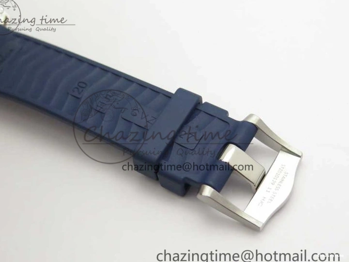 0321 Lightweight 2018 Seamaster Diver 300M VSF 1:1 Best Edition Blue Ceramic Blue Dial on Blue Rubber Strap A8800 V2 (Black Balance Wheel) 7961